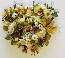 Load image into Gallery viewer, Heart wreath with orchids
