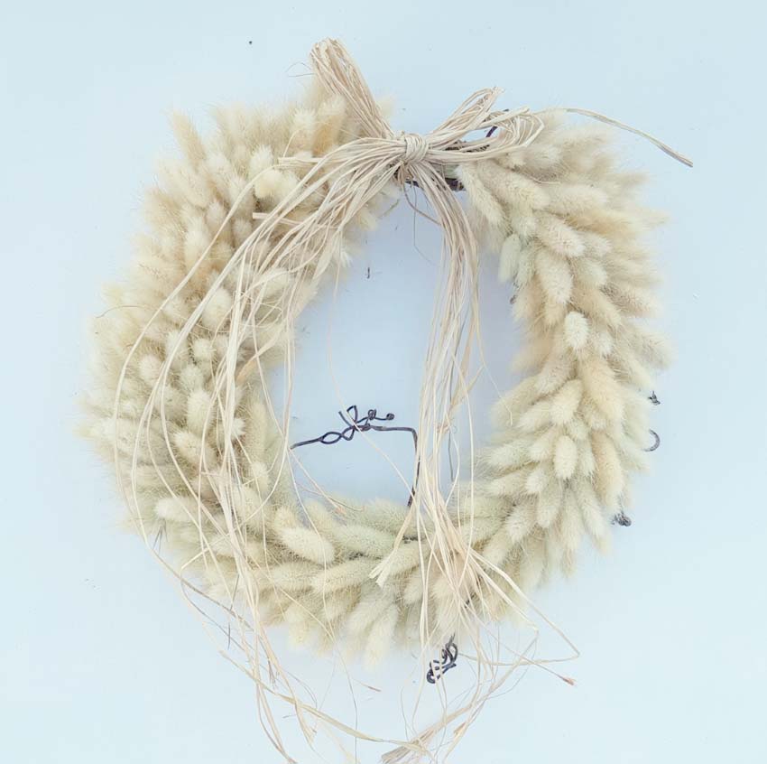 Curlew Country Farm.  Bunny Tail Wreath.