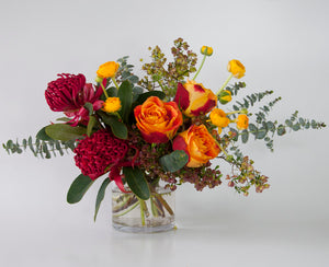 Curlew  Country Farm - bright vase arrangement