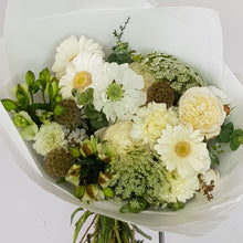 Load image into Gallery viewer, Seasonal green and white Christmas bouquet
